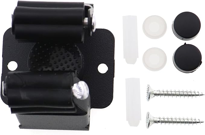6PCS Broom Holder Wall Mount 50mm Dustpan Gardening Tools Mop Clip Broom Holder Wall Mount for Garage Garden Shed Storage System Laundry Home Kitchen Organizer Black