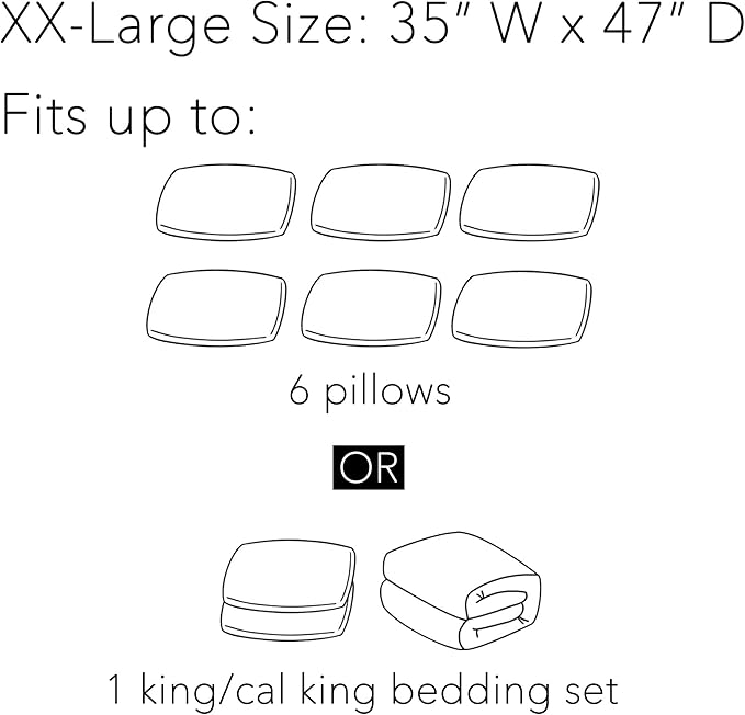 SpaceAid Jumbo Vacuum Storage Bags, Space Saver Sealer Compression Bags for Comforters, Blankets, Pillows, Bedding, Clothes (XX-Large 3 Pack)-NeatNest