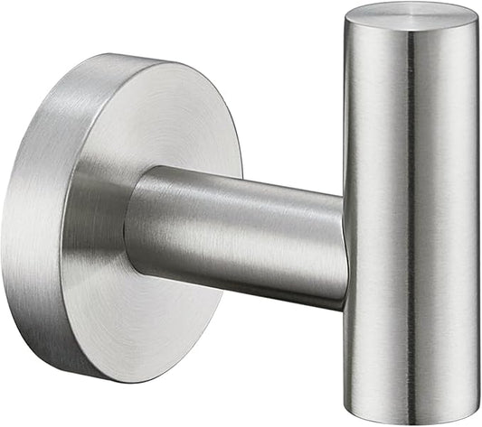 APLusee Brushed Nickel Towel Hook for Bathroom, 304 Stainless Steel Coat Hook, Wall Mounted
