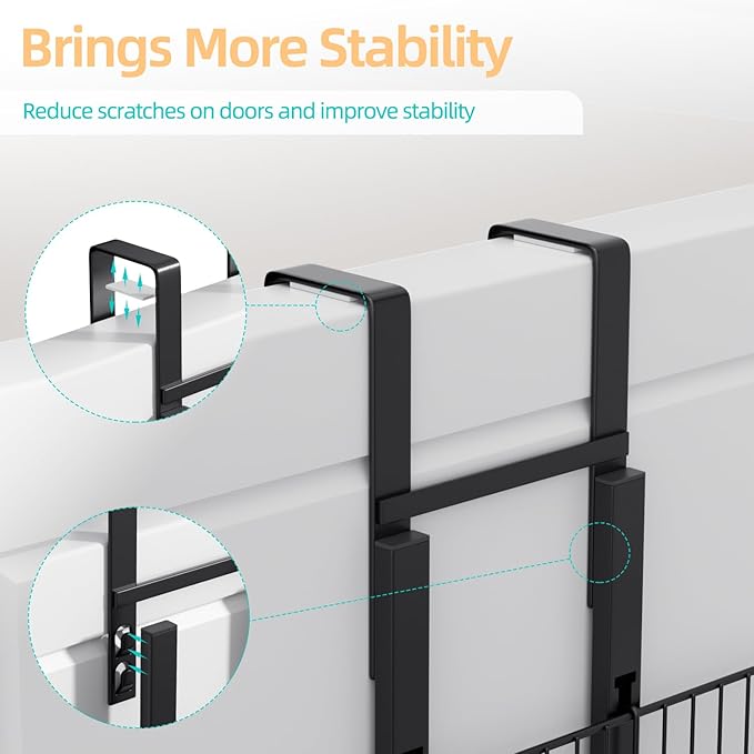 6-Tier Over The Door Pantry Organizer, Metal Hanging Storage Shelf with Adjustable 6 Baskets, Space-Saving Design Hanging Spice Rack for Kitchen, Bathroom, Laundry Room, Black