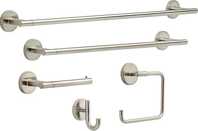 DELTA FAUCET 75935-SS Trinsic Wall Mounted Single Towel Hook in Brilliance Stainless Steel-NeatNest