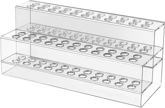 Acrylic Pen Holder, 44-Slots Pen Stand Clear Pen Holder Pen Display Stand Eyebrow Pen Stand Art Brush Rack Makeup Brush Rack Organizer for Home Office Desk School Supplies-NeatNest