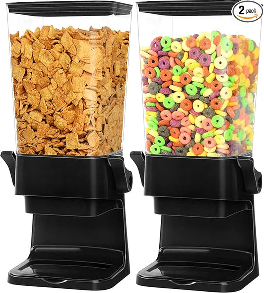Cereal Dispenser Countertop 2 Pack 5.5 Qt Large Cereal Storage Container Holder Dispenser for Pantry Dry Food Snack Nut Candy Dispenser Countertop Kitchen Organization Storage for Oatmeal Granola-NeatNest