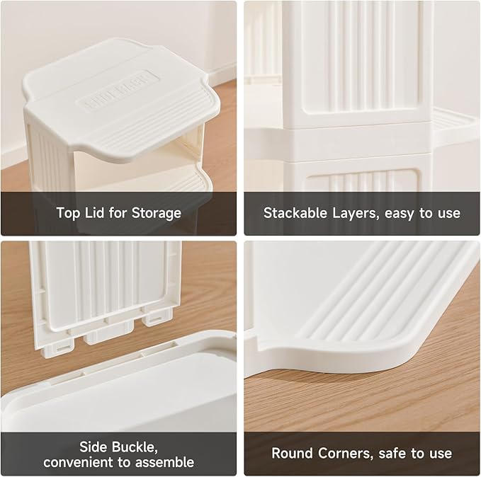Small Shoe Rack, 5 Tier Plastic Vertical Shoe Rack for Small and Narrow Spaces, Free Standing Shoe Organizer for Closet, Entryway-NeatNest