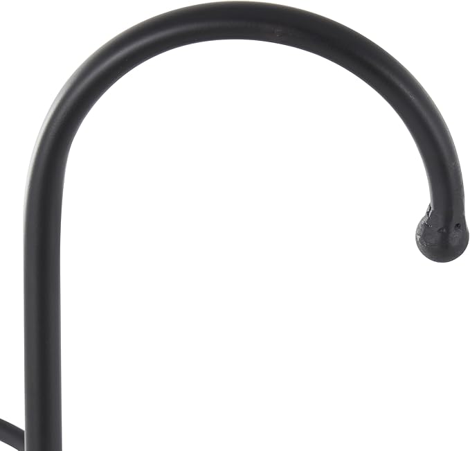 Deco 79 Metal Umbrella Stand 2 Section with Umbrella Shaped Handle, 13" x 8" x 27", Black-NeatNest