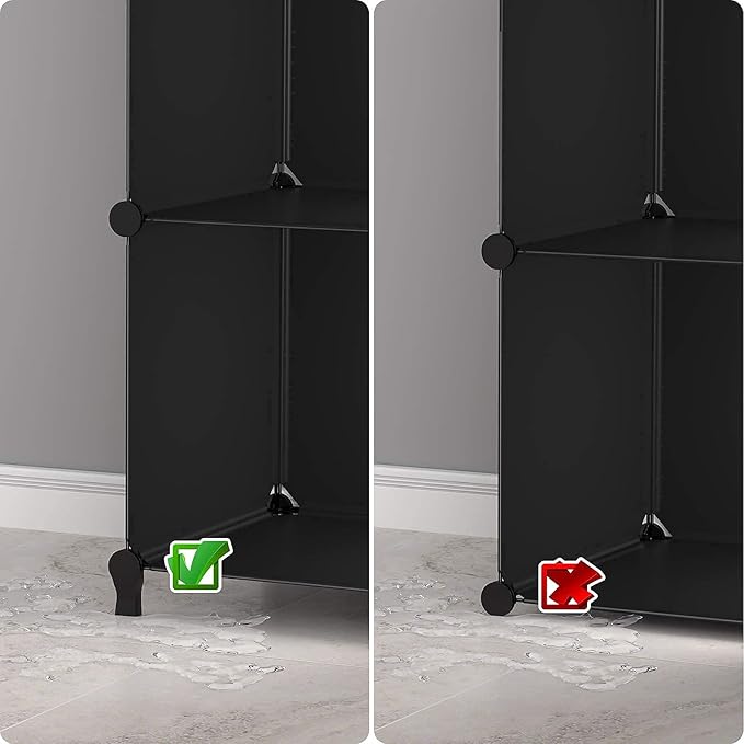 HOMIDEC 6-Cube Storage Organizer, Closet Organizer Storage Cabinet Shelf Bookcase Bookshelf,Storage Cubes Organizer Cabinet for Kids,Closet, Bedroom,Bathroom-NeatNest