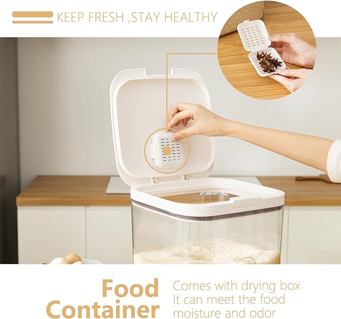 Flour Container 20LBS - 10 L /10.5 QT /10 KG - Rice Container Storage Food Grain Container Bins Household for Kitchen Pantry Organization (11L)