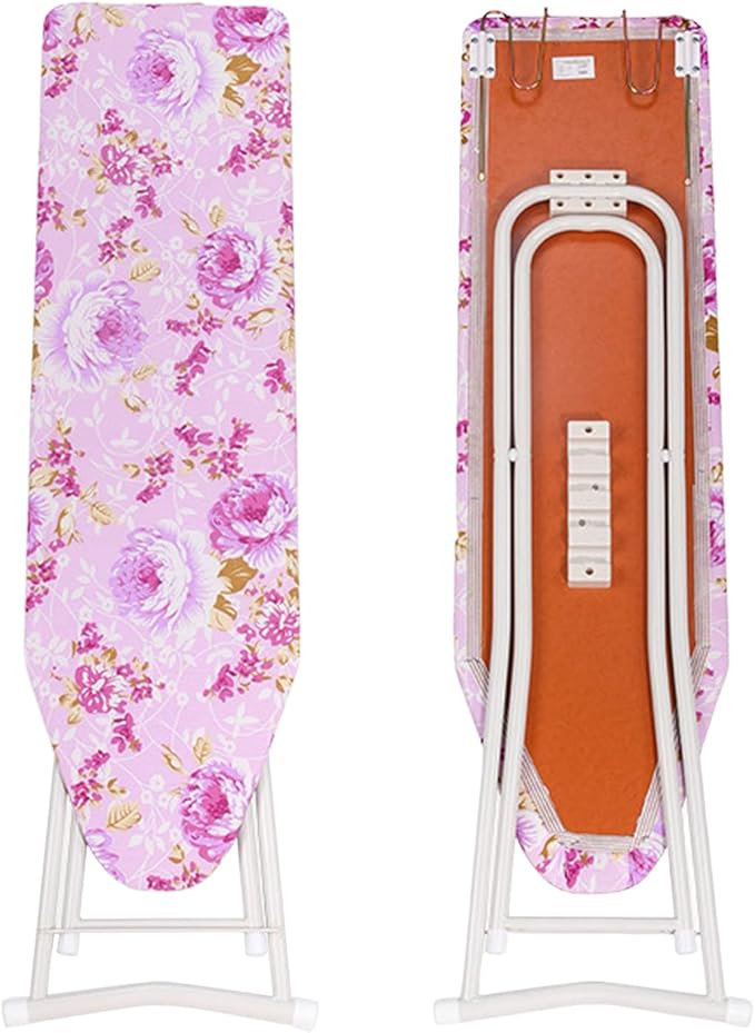 Honrane Space-Saving Ironing Board, Adjustable Height,Folding,Full-Size Purple 36 inch