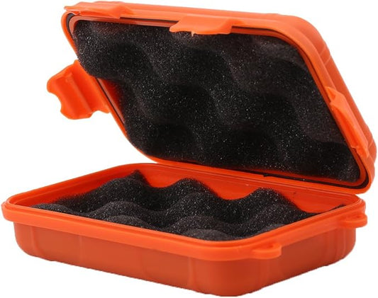 FILFEEL Outdoor Plastic Shockproof Box Airtight Survival Case Container Storage Carry Box Small (S-Orange)-NeatNest