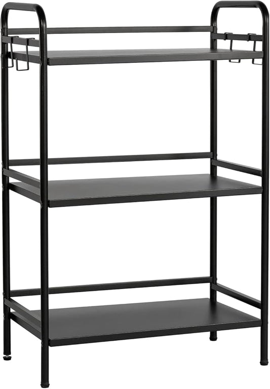 HDANI Storage Shelves, 3-Tier Metal Storage Rack with Shelf,Shelf Organizer,Garage Standing Shelving Unit for Laundry,Bathroom,Kitchen,Pantry, Closet,23.6''W X 13.8''D X 36.2 H''H,Black