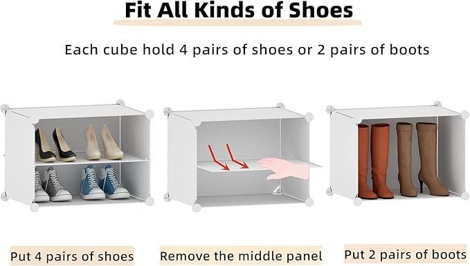 Shoe Storage,48 Pairs Shoe Rack Organizer for Closet Shoe Cabinet with Door Shoe Shelves for Closet,Entryway,Hallway,Bedroom-NeatNest