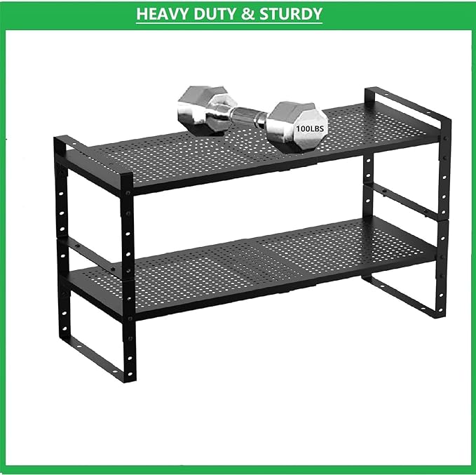 Multi-Functional Metal Shoe Rack, Space-Saving, Perfect for Entryway, Closet, Bathroom, etc. - Sturdy and Durable, High Weight Capacity（1PACK/Black/Large-NeatNest