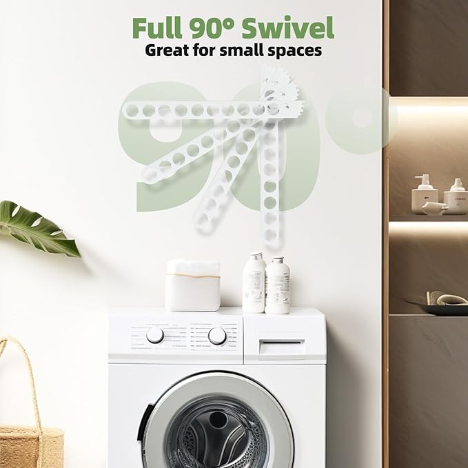 Alise Wall Mounted Clothes Drying Rack,Stainless Steel Adjustable Laundry Room Hanging Racks,Laundry Clothes Hanger Rack Space Saving for Laundry Closet Bathroom Bedroom-NeatNest
