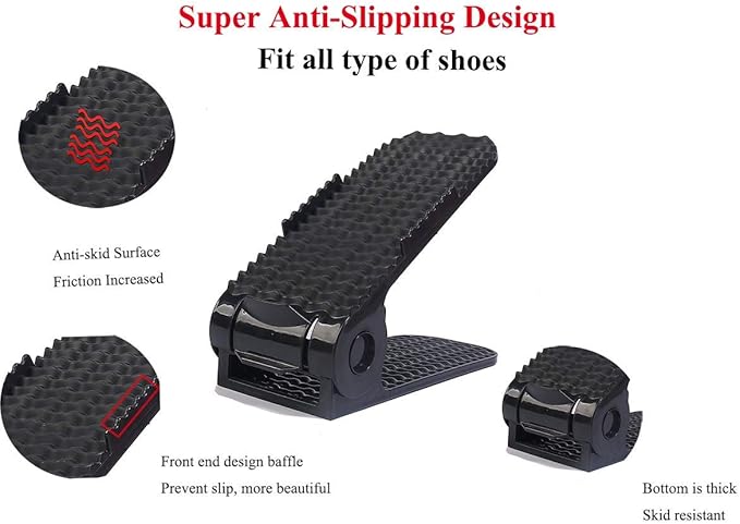 Shoe Slots Organizer, 8 PCS Adjustable Shoe Rack Stacker Storage Space Saver, Double Deck Shoe Rack Holder for Closet Organization, Black-NeatNest