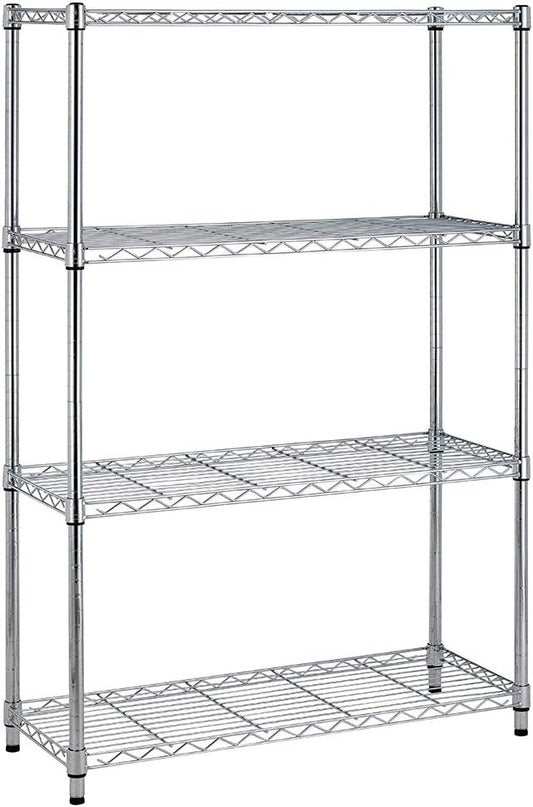 BestOffice Shelving Unit NSF Metal Large Storage Shelves Heavy Duty Height Adjustable Commercial Grade Steel Utility Layer Shelf Rack Organizer (36x14x54, Chrome)-NeatNest