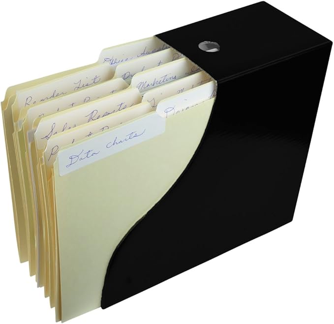 Evelots Magazine File Holder - Set of 24 Black - Office Desk Organizer - Sturdy Cardboard - New Upgraded Double Front Panel for More Stability - Full 4 Inch Wide - Easy Assemble