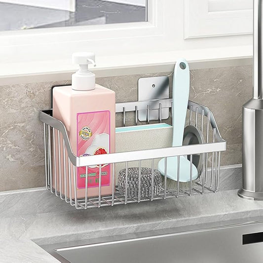SUS304 Stainless Steel Hanging Storage Baskets Organizer Wall Mount, Metal Wire Storage Bin Rack for Kitchen Bathroom Shower Spice Shelf,L 9.84 Inch-NeatNest