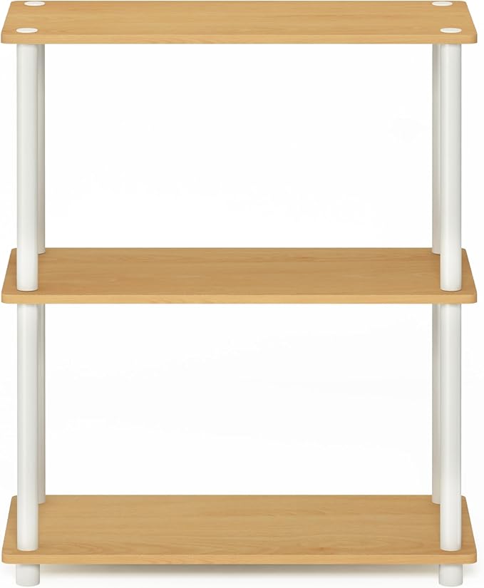 Furinno Turn-N-Tube Display Rack, 3-Tier Single, Beech-NeatNest