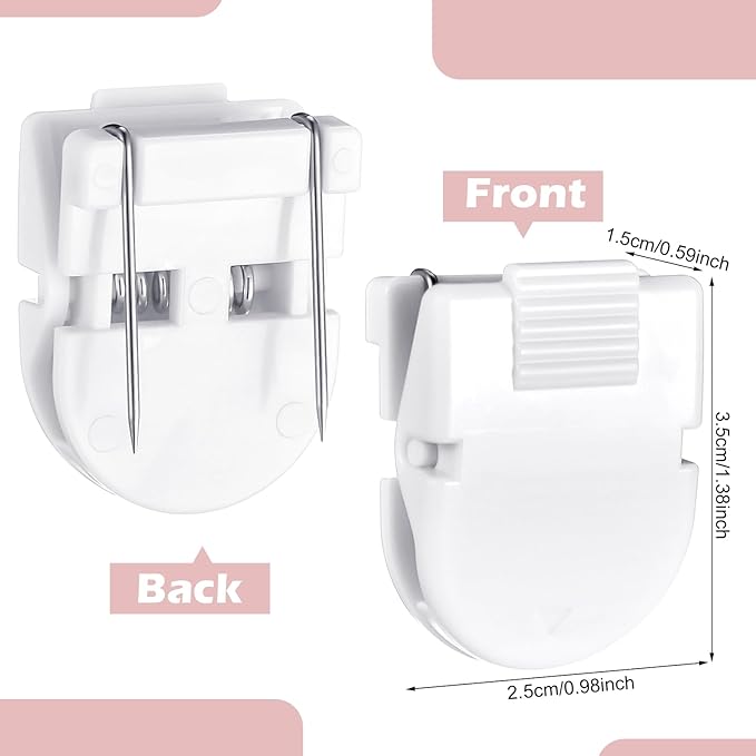 25 Pcs Cubicle Clips Fabric Panel Cubicle Accessories Fabric Partition Panel Wall Clip Office Photos Wall for Notes Memos Standard Size, 40-Sheet Capacity (White)