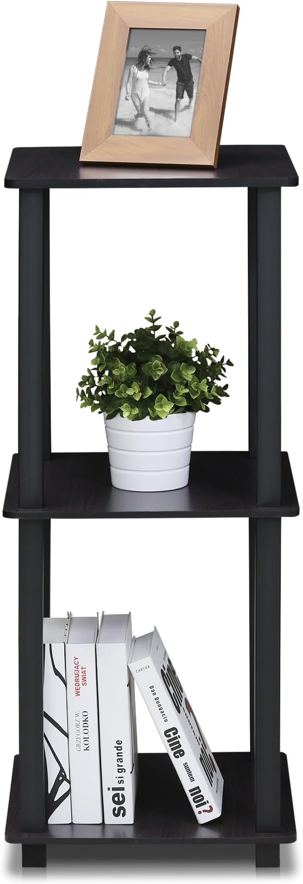 Furinno Simplistic Set of 2 End Table, Dark Walnut-NeatNest