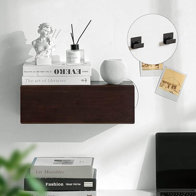 Large Cable Management Box-Stylish Wire Organizer, Wire Concealer and Wire Management Box-Wire Management Box with Protective Sleeve (Brown)