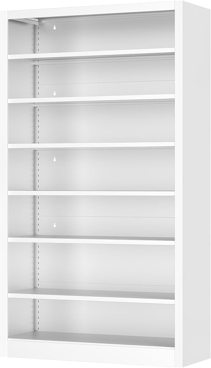 Shoe Cabinet,7 Tiers Heavy Duty Metal Freestanding Shoe Rack,55" Tall Shoe Cabinet with Open Storage for Entryway (White, 7 Tier-55 H*27.6" W*11.8" D)-NeatNest