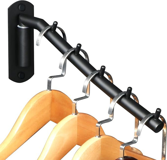 Alise Wall Mounted Drying Rack,Swivel Stainless Steel Laundry Hanger Racks,Space Saving Heavty Duty Clothes Wall Drying Rack for Laundry Closet Bendrrom Bathroom,Matte Black-NeatNest