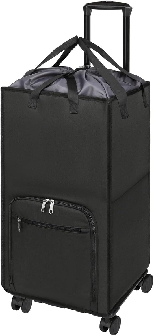Bukere Extra Large Rolling Laundry Basket with Wheels, 90L Freestanding Collapsible Laundry Hamper Bag for Clothes Storage, Removable Wheeled Cart for College Dorm Apartment Laundry Room Bathroom-NeatNest