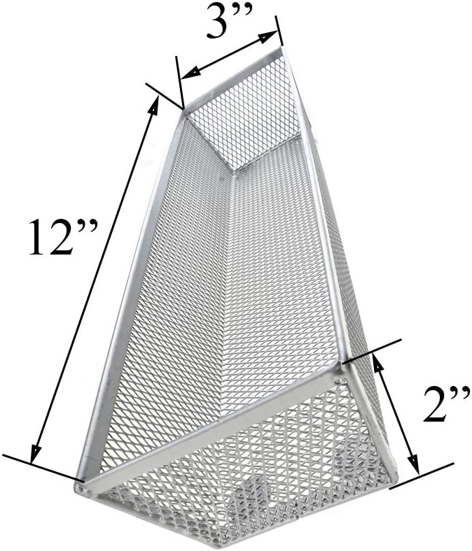 HAHIYO Stackable Mesh Tray Cup 12 x 3 x 2 inches Sturdy Container for Desk Drawer Organizer Collection for Home Office School kitchen Soft Foam Feet No Sharp Edges 2 Pack Silver-NeatNest