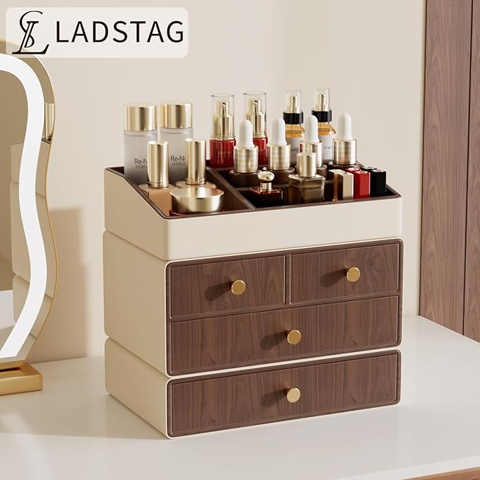 Vanity Organizer,Make up Organizers for Vanity,Skin Care Organizer,Makeup Organizer for Vanity,Makeup Storage,Vanity Organizers for Bedroom/Bathroom,Birthday Gifts for Women,Gifts for Mom