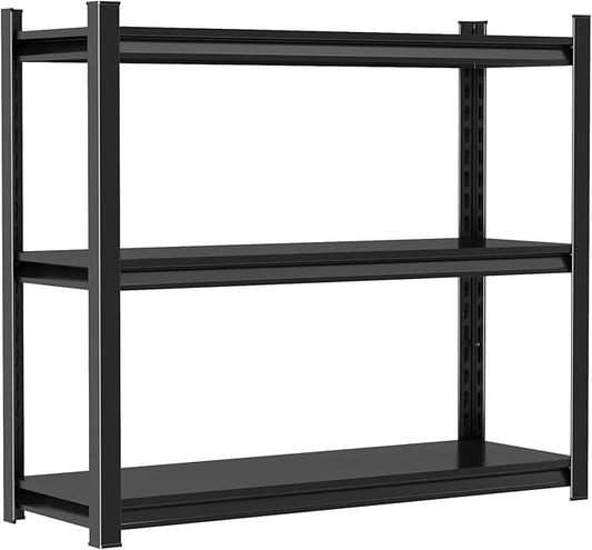 Industrial Metal 3-Tier Bookshelf for Small Spaces - Adjustable Height, Compact Bookcase for Bedroom/Living Room/Kitchen/Balcony - Black