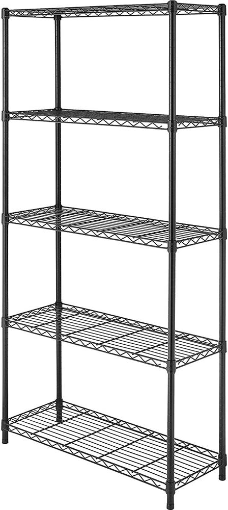 Whitmor 5-Wire Shelving Unit, Metal Storage Shelves, Durable Heavy Duty Shelf, Easy Assembly for Pantry, Kitchen, Garage, Plant 36"L x 14"W x 72"H-NeatNest