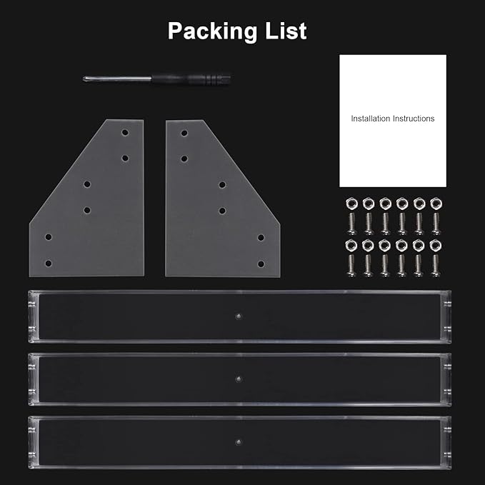 3 Packs Clear Nail Polish Organizer Holder Shelf Rack, Acrylic Display Stand For Sunglasses Paint Essential Oils, Makeup Holder, Nail Poliahes Storage to 36 Bottles (Fit 1-2oz Bottles)-NeatNest