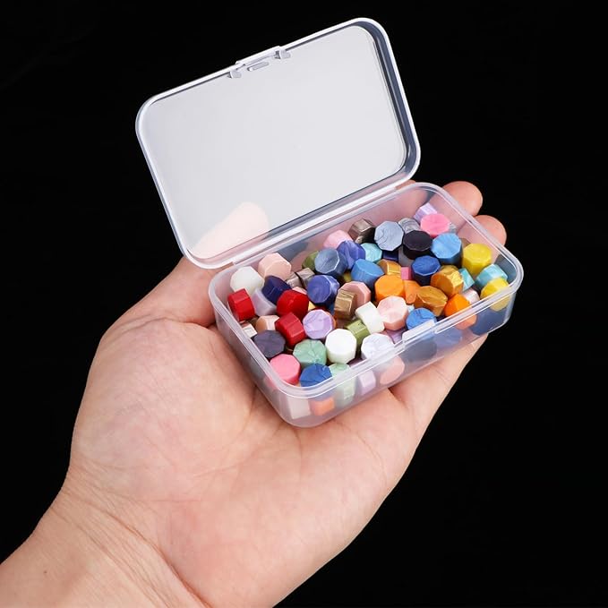 10 Packs Small Clear Plastic Beads Storage Containers Box Transparent Boxes with Hinged Lid for Small Items, Jewelry, Crafts (3.34 x 2.16 x 1 in)-NeatNest