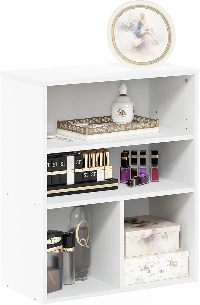 Furinno Pasir 3 Tier Display Bookcase, White