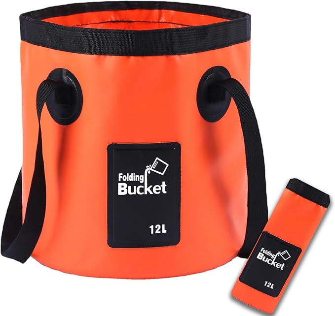 Wlikn Collapsible Bucket with Handle, Lightweight 5 Gallon 20L Folding Water Container, Portable Wash Basin for Camping, Fishing, Gardening, Car Washing, and Outdoor Use-NeatNest