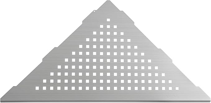 Corner Shower Shelves, 10” Recessed Tile Shower Shelf Brushed Nickel, 304 Stainless Steel Grout in Corner Tile Bathroom Shelves, No Drilling, 2 Pack-NeatNest