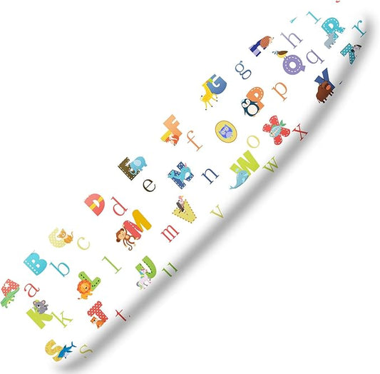 Extra Thick Ironing Board Cover and Pad, Cartoon Alphabet 15x54 Ironing Board Cover, Resist Scorching and Staining,Elastic Edges,Cute Animal Lovely Prints