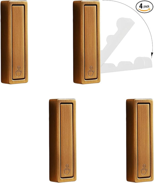 4Pcs Foldable Hooks Wall Mount Zinc Alloy, Bathroom Wall Hook Retractable for Hanging Clothes, Keys, Towels, Folding Hooks with Fixing Accessories (Bronze)-NeatNest