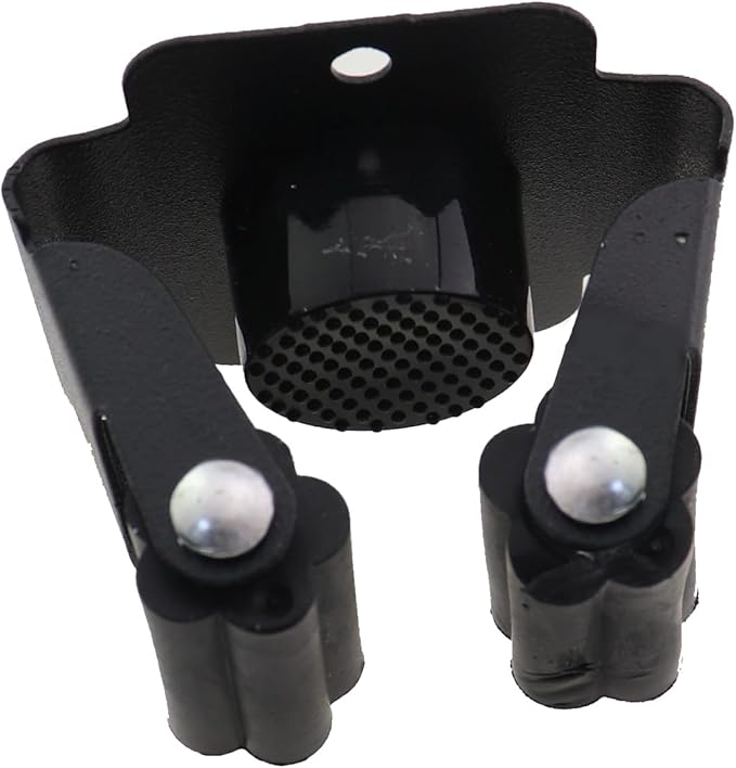 6PCS Broom Holder Wall Mount 50mm Dustpan Gardening Tools Mop Clip Broom Holder Wall Mount for Garage Garden Shed Storage System Laundry Home Kitchen Organizer Black