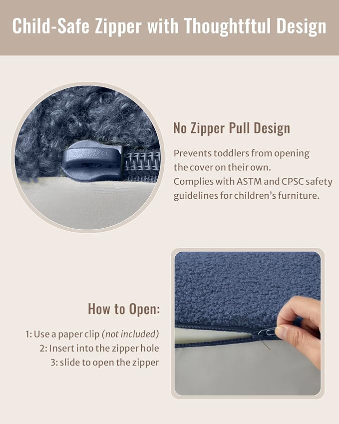 Blissful Diary Kids Couch, 2-in-1 Soft Toddler Couch Fold Out, Toddler Chair Comfy, Convertible Sofa to Lounger, Kids Furniture for Playroom, Gift for Birthday, Children's Day, Blue Dinosaur-NeatNest