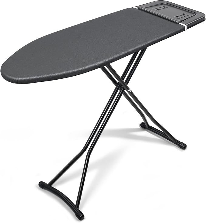 Duwee 15"x38" Ironing Board with Heat Resistant Cover and Thicken Felt Pad, Ironing Board with Iron Rest,Adjustable Height Full Size Ironing Board,Heavy Sturdy Legs