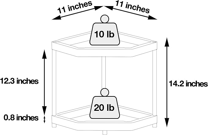 Corner Shelves Small Corner Bookshelf Kitchen Bathroom Standing Shelf Display Rack Storage Rack Plant Stand Room Decor Black 2pack-NeatNest