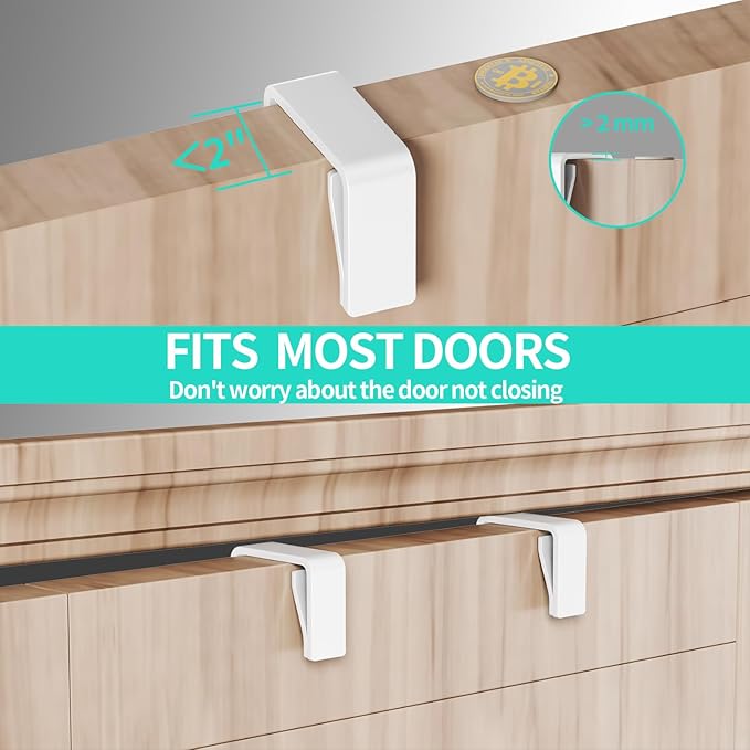 HapiRm Over Door Organizer Storage - Hanging Door Organizer with 4 Metal Large Capacity Baskets and Adjustable Coat Hook for Bathroom Bedroom Kitchen Pantry Closet Cabinet-NeatNest