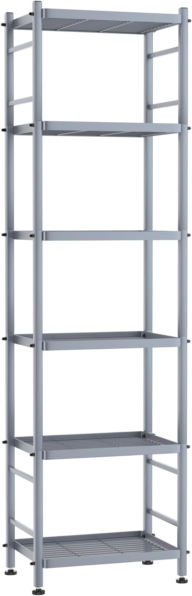 6-Wire Shelving Metal Storage Rack Shelves, Standing Storage Shelf Units for Laundry Bathroom Kitchen Pantry Closet(Silver,16.9L x 12.8W x 62H)
