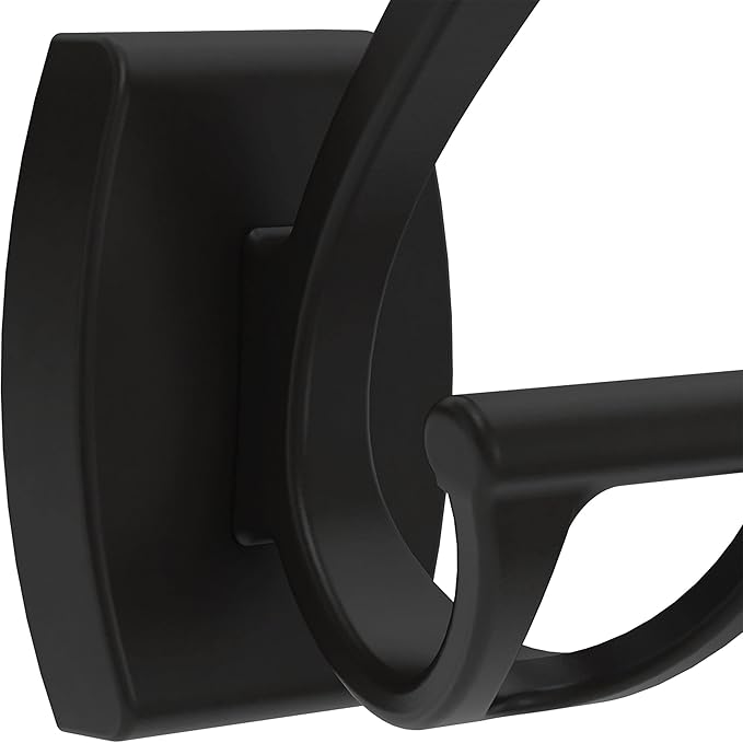 Delta Dansant (1-Pack) Towel Hooks Matte Black Double J Wall Mounted for Robes 2-Prong Holder, Bathroom Accessories DAN35-MB-NeatNest