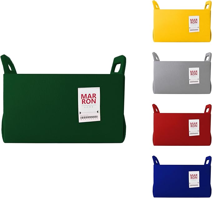 Collapsible Deepgreen Felt Storage Bin Medium 11"x7.1"x7.1" – Foldable Basket with Handles for Closet, Toy Storage, Laundry Room Organization, Decorative Storage Bins for Shelves Storage-NeatNest