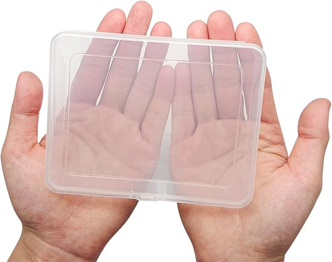 Goiio 48 Pcs Mini Plastic Storage Containers Box with Lid, 5x4x1.3 Inches Clear Rectangle Box for Collecting Small Items, Beads, Game Pieces, Business Cards, Crafts Accessories-NeatNest