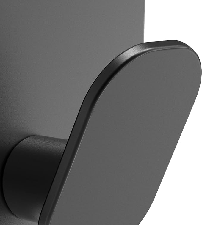 DELITON 8 Pack Adhesive Towel Hooks - Bathroom Towel/Wall Hooks for Hanging Coat Robe Stick on Bathroom or Kitchen Matte Black Stainless Steel-NeatNest