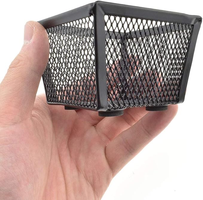 HAHIYO Stackable Paper Clip Mesh Holder cup 2.2" Height 2 Pack Black Sturdy PaperClip Holder Container for Desk Drawer Organizer Collection for Home Office School Soft Foam Feet No Sharp Edges-NeatNest
